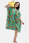 Shararat Cotton Full Length Nightdress - Green — thumbnail 5