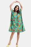 Shararat Cotton Full Length Nightdress - Green — thumbnail 6