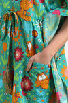 Shararat Cotton Full Length Nightdress - Green — thumbnail 8