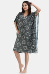 Shararat Cotton Full Length Nightdress - Grey — thumbnail 2