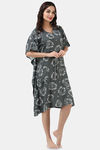 Shararat Cotton Full Length Nightdress - Grey — thumbnail 3