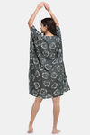 Shararat Cotton Full Length Nightdress - Grey — thumbnail 4