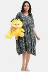 Shararat Cotton Full Length Nightdress - Grey — thumbnail 7