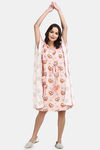 Shararat Cotton Full Length Nightdress - Pink — thumbnail 6