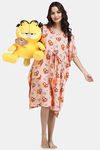 Shararat Cotton Full Length Nightdress - Pink — thumbnail 7