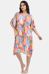 Shararat Cotton Full Length Nightdress - Pink — thumbnail 2