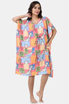 Shararat Cotton Full Length Nightdress - Pink — thumbnail 3