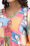 Shararat Cotton Full Length Nightdress - Pink — thumbnail 9