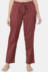 Shararat Cotton Loungewear Bottom - Red — thumbnail 1