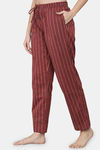 Shararat Cotton Loungewear Bottom - Red — thumbnail 2