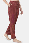 Shararat Cotton Loungewear Bottom - Red — thumbnail 3
