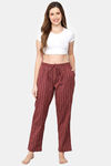 Shararat Cotton Loungewear Bottom - Red — thumbnail 5