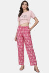 Shararat Cotton Loungewear Bottom - Pink — thumbnail 5