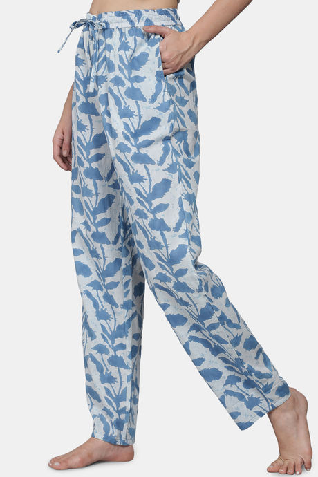 Shararat Cotton Loungewear Bottom - Blue — image 2