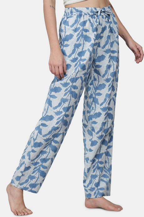 Shararat Cotton Loungewear Bottom - Blue — image 3