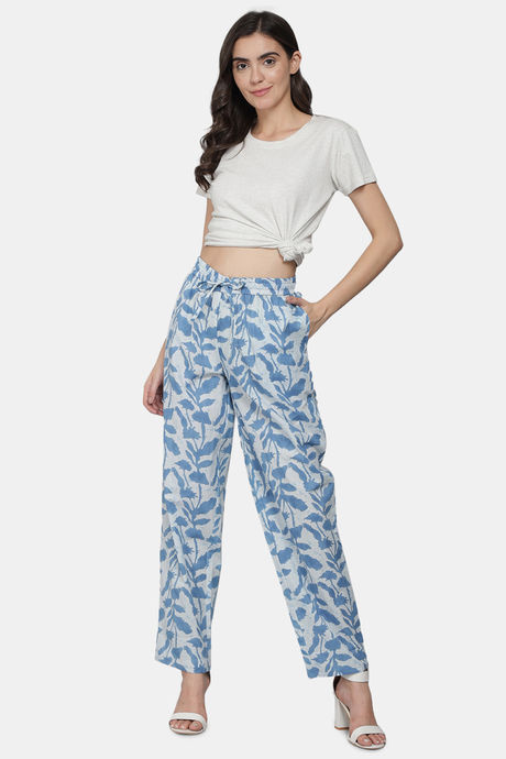 Shararat Cotton Loungewear Bottom - Blue — image 5