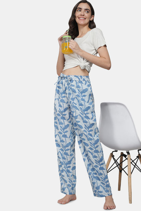 Shararat Cotton Loungewear Bottom - Blue — image 7