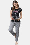 Shararat Cotton Loungewear Bottom - Grey — thumbnail 5
