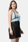 Shararat Lace Babydoll - Blue — thumbnail 2