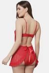 Shararat Lace Babydoll - Red — thumbnail 3