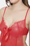 Shararat Lace Babydoll - Red — thumbnail 5