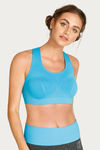 West Vogue Non Padded Sports Bra - Blue N Grey — thumbnail 1