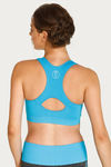 West Vogue Non Padded Sports Bra - Blue N Grey — thumbnail 3