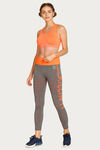 West Vogue Non Padded Seamless Sports Bra - Orange N Grey — thumbnail 4