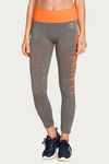 West Vogue Techfluence Legging - Grey N Orange — thumbnail 2