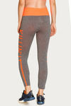 West Vogue Techfluence Legging - Grey N Orange — thumbnail 3