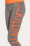 West Vogue Techfluence Legging - Grey N Orange — thumbnail 5