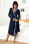 Zivame CoZzzie Rayon Elastane Plain Robe- Navy. — thumbnail 5