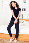 Zivame Cotton CoZzzies  Solid Pyjama- Black — thumbnail 1