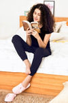 Zivame Cotton CoZzzies  Solid Pyjama- Black — thumbnail 3