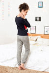Zivame Cotton CoZzzies  Solid Pyjama- Grey — thumbnail 2