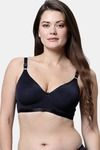 Eden Double Layered Non-Wired Full Coverage T-Shirt Bra - Navyblue — thumbnail 1