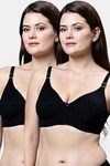 Eden Double Layered Non-Wired Full Coverage T-Shirt Bra (Pack of 2) - Multicolor — thumbnail 1