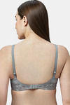 Eden Double Layered Non-Wired Full Coverage T-Shirt Bra - Grey — thumbnail 2