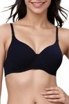 Eden Padded Non-Wired Full Coverage T-Shirt Bra - Navyblue — thumbnail 4
