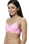 Eden Padded Non-Wired Full Coverage T-Shirt Bra - Pink — thumbnail 3