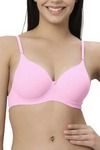 Eden Padded Non-Wired Full Coverage T-Shirt Bra - Pink — thumbnail 4
