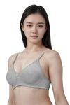 Eden Padded  Non-Wired Full Coverage T-Shirt Bra (Pack of 2) - GreyGrey — thumbnail 3