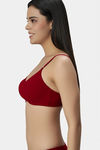 Eden Padded  Non-Wired Full Coverage T-Shirt Bra (Pack of 2) - PeachRed — thumbnail 3