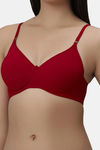 Eden Padded  Non-Wired Full Coverage T-Shirt Bra (Pack of 2) - PeachRed — thumbnail 4