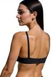 Eden Double Layered Non-Wired 3/4th Coverage T-Shirt Bra - Black — thumbnail 2