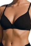 Eden Double Layered Non-Wired 3/4th Coverage T-Shirt Bra - Black — thumbnail 4
