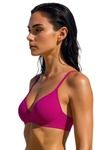 Eden Double Layered Non-Wired 3/4th Coverage T-Shirt Bra - Magenta — thumbnail 3
