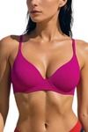 Eden Double Layered Non-Wired 3/4th Coverage T-Shirt Bra - Magenta — thumbnail 4