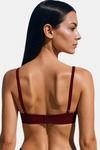 Eden Double Layered Non-Wired 3/4th Coverage T-Shirt Bra - Maroon — thumbnail 2