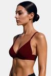 Eden Double Layered Non-Wired 3/4th Coverage T-Shirt Bra - Maroon — thumbnail 3